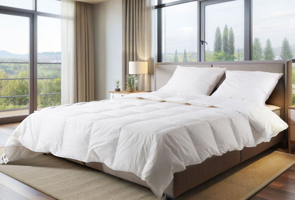 Couette de luxe H&C toute l'année - 90% duvet de canard - 200 x 200 cm