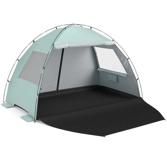 Tente de plage Coast UV50+ - Verrouillable - Fenêtres en filet - Sacs de sable - Référence 10325