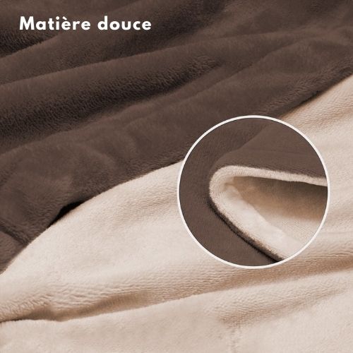 Couverture chauffante électrique - Auronic - 160 x 120cm - Marron