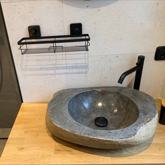 Robinet de lavabo Differnz Haut – Courbé – Mitigeur eau froide et chaude – Noir mat