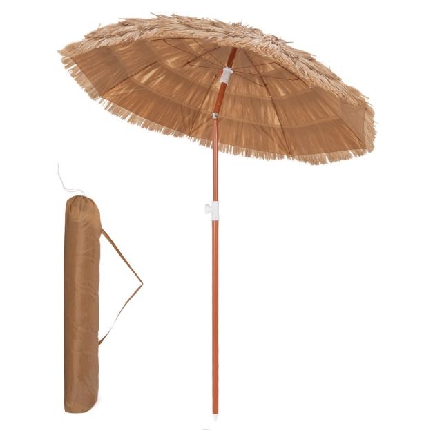 Parasol de plage Coast Hawaii - Inclinable et réglable - 175 cm - Avec sac de transport