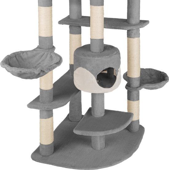 tectake® - Arbre à chat Fippi gris/blanc - 402184 - griffoir pour chat - poteau pour chat