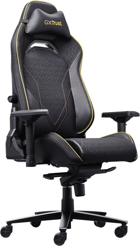 Trust GXT 721 Ruya Pro - Fauteuil gaming haut de gamme et confortable - Accoudoirs 4D - Soutien lombaire intégré - Réglable jusqu'à 150 kg - Noir