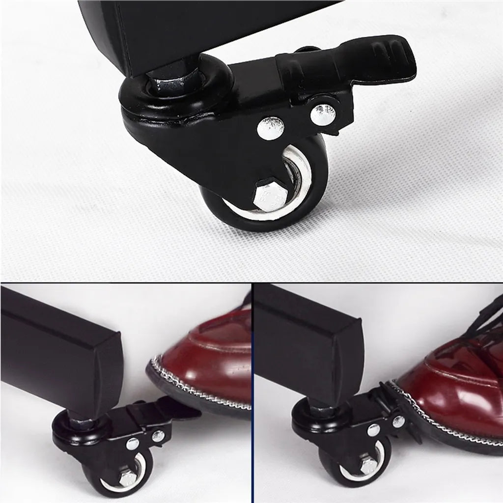 Support TV Yaheetech 32-75 pouces sur roulettes avec double barre, noir