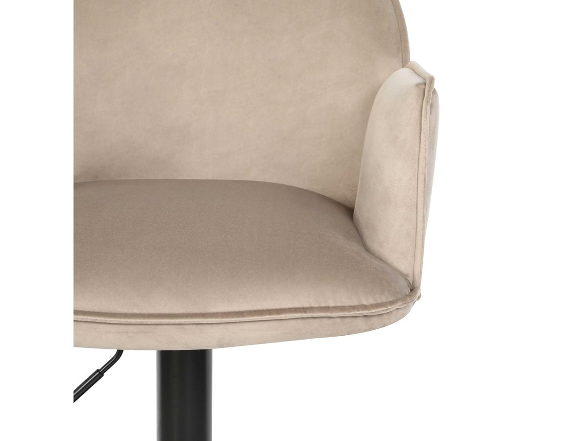 Tabouret de bar Jill Velvet - Lot de deux - Taupe - 2 pièces