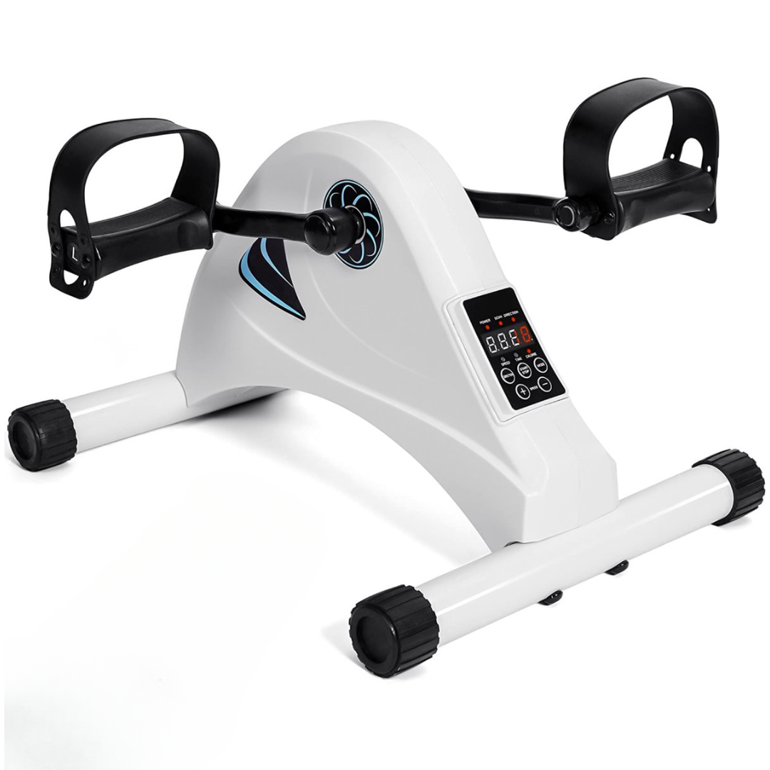 Mini vélo d'exercice SafeLife - électrique et résistance réglable - 26 x 40 x 34 cm - blanc