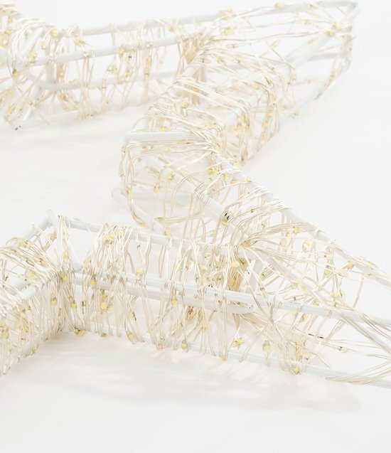 Luca Lighting Pendentif étoile avec éclairage LED blanc chaud - Ø36 cm - Métal - Blanc