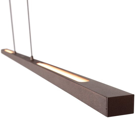Suspension Bande 3995CA cacao - suspension métallique tendance de 150 cm de large, dotée d'un système de réglage de la hauteur et d'une LED intégrée, de la marque Steinhauer
