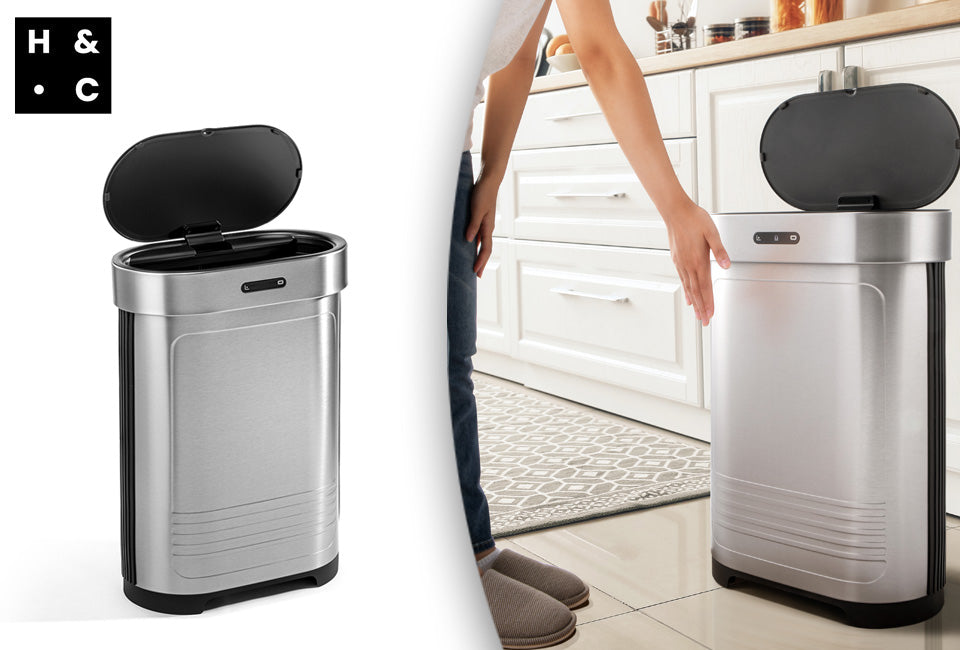 Poubelle 52L avec capteur - Solution intelligente et hygiénique pour la maison et le bureau