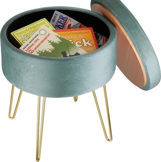 tectake - Tabouret d'assise Ava turquoise - 403954