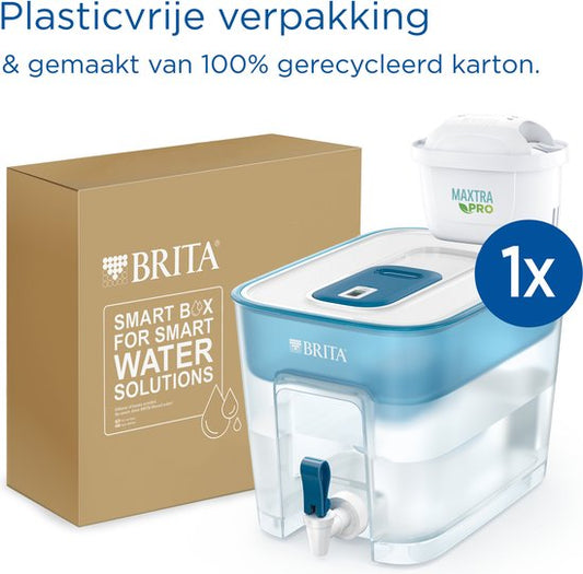 Distributeur d'eau BRITA Flow - 8,2 L – Grande capacité, spécialement conçu pour les familles - Avec 1 cartouche MAXTRA PRO Pure Performance – Emballage durable