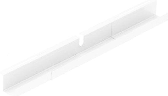BRASQ Chemin de câbles réglable blanc - Rangement des câbles - Chemin de câbles bureau - Support de câbles - Gestion des câbles - Universel