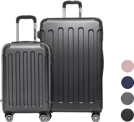 Lot de 2 valises TRVLMORE - 38L + 100L - Noir