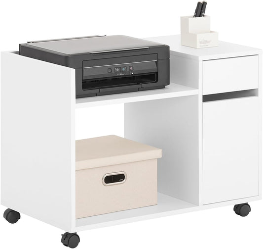 SoBuy Armoire de bureau - ASK02-W - MDF et panneaux de particules - Max. 50kg. - 72x40x54cm - Blanc