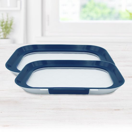 Lot de 2 récipients de conservation Livington Flex & Fresh - plus d'espace grâce au couvercle rabattable - lavables au lave-vaisselle - fermeture à clic et bague d'étanchéité - empilables - préservent longtemps la fraîcheur des aliments