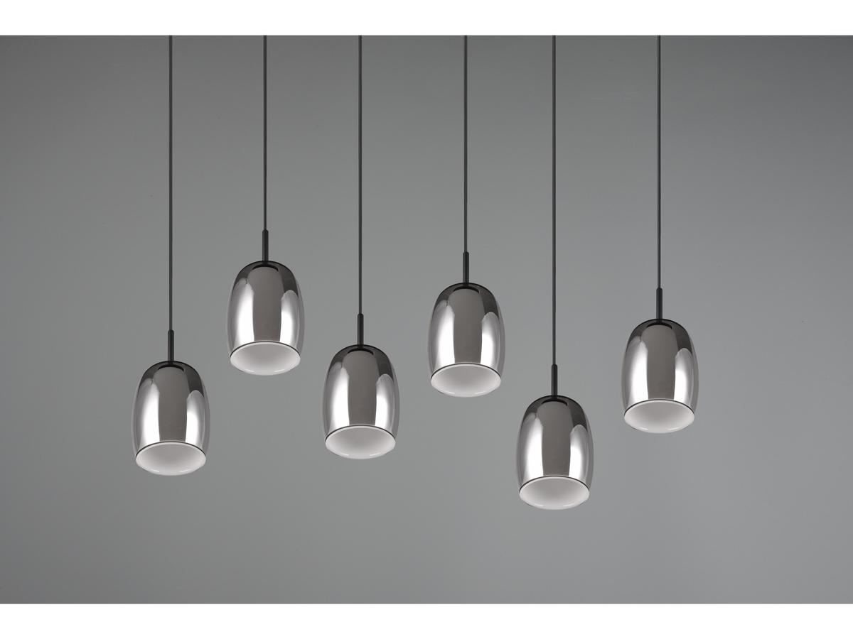 Suspension Trio Select Barret - 6 douilles E14 - Noir - 60 cm de diamètre