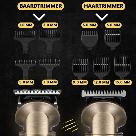 Tondeuse à barbe 8-en-1 pour hommes - Tondeuse pour barbe et corps - 8 accessoires inclus - Tondeuse pour hommes - Tondeuse pour hommes - Tondeuse à cheveux - Tondeuses - 0.5-15MM - Nez et oreilles - Tondeuse - Machine à barbe - Multigroomer