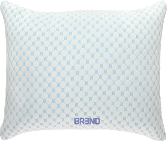 BREND BR-2233 Oreiller CloudComfort pour les dormeurs sur le dos, le ventre et les côtés - 50 x 70 cm - mousse à mémoire de forme - avec côté froid et confort réglable - blanc
