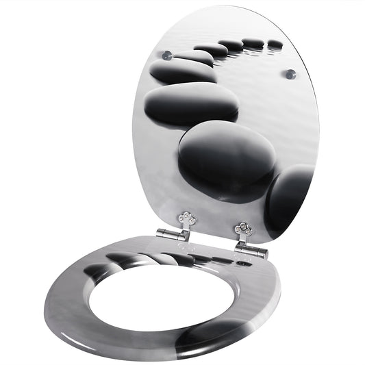 Abattant WC Stones- Sotf Close Antibacterial - MDF 150kg