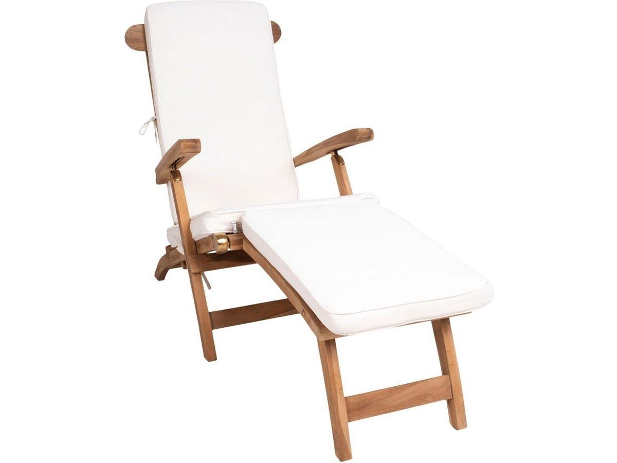 House Nordic Arrecife Coussin pour chaise longue - Coton - Blanc - 50 x 120 cm