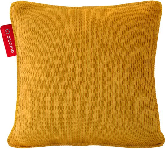 Auronic Heat Pillow - Tricoté - 45x45 - Sans fil - Rechargeable - Oreiller électrique - Infrarouge - Jaune