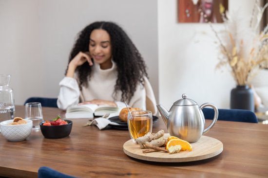Théière Vaja® Valerie avec filtre - Théière - Double paroi - 1.2 litres - acier inoxydable mat
