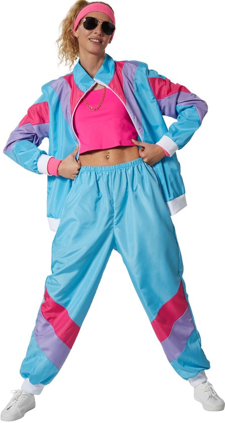 dressforfun - costume femme retro 80s 90s jogging set - M - Costume carnaval - Halloween - Dress up - Party wear - Carnaval wear - Party - Party wear