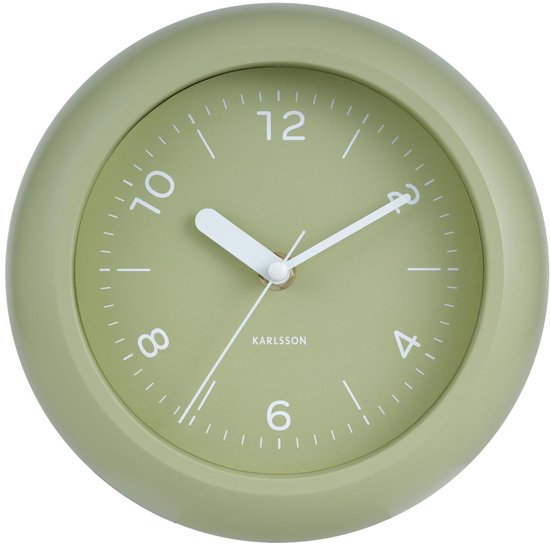 Horloge murale Karlsson Slope - Vert thé - Ø 20 cm - Horloge murale scandinave