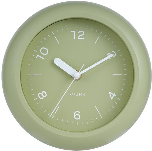 Horloge murale Karlsson Slope - Vert thé - Ø 20 cm - Horloge murale scandinave