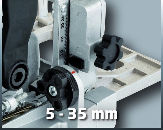 Fraiseuse à lamelles Einhell TC-BJ 900 - 860 W - 11 000 tr/min - Ø 100 x 22 x 3,8 mm - Max. Profondeur de fraisage : 14 mm - Réglages d'angle : 0°-90° - Sac à poussière inclus