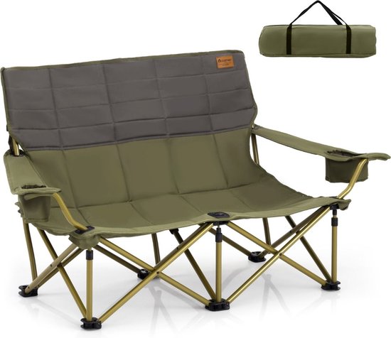 Chaise de camping pliable Coast Oversized - Utilisation en extérieur - 300 kg - 149 x 70 x 80 cm - Bleu