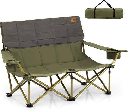 Chaise de camping pliable Coast Oversized - Utilisation en extérieur - 300 kg - 149 x 70 x 80 cm - Bleu
