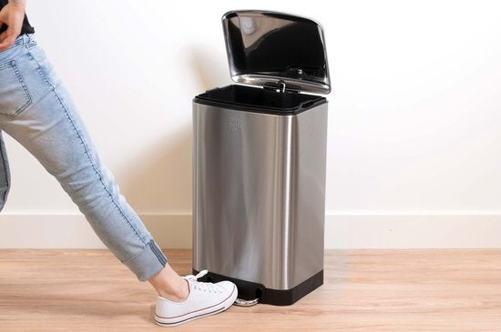 Dirt Devil Pedal bin 20 litres - Poubelle - acier inoxydable - Silver