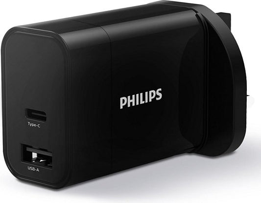 Chargeur USB-A/C pour appareils électroniques - Philips - DLP2621/05 - Noir