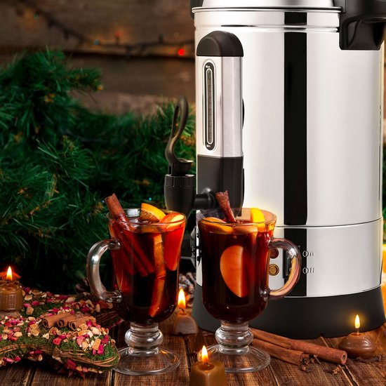 Bouilloire à vin chaud - Juskys - Teramo en acier inoxydable - 7 litres - 1500 Watt - acier