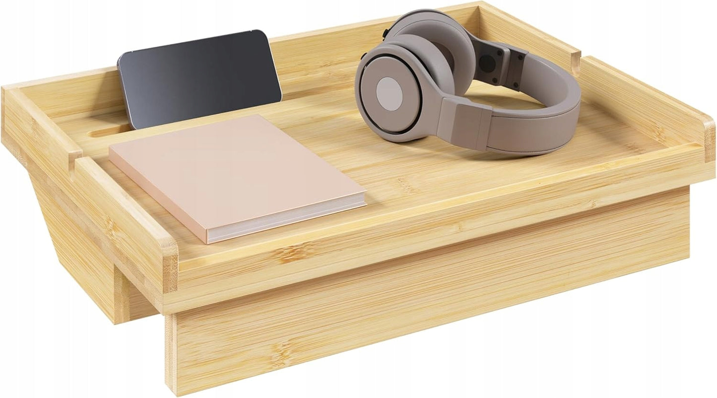 EUGAD Planche de lit en bambou - Table de chevet - 24 x 33 x 8 cm