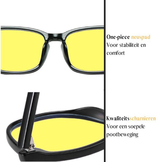 Lunettes de nuit VAIVE pour la conduite de nuit - Conduite sûre - Lunettes de nuit - Lentilles de nuit - Lunettes de nuit pour voiture ou moto - Lunettes de voiture
