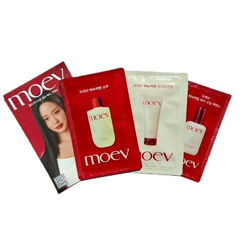 Kit d'essai Moev Annurcatin - Soins capillaires complets en 3 étapes - 3 sachets