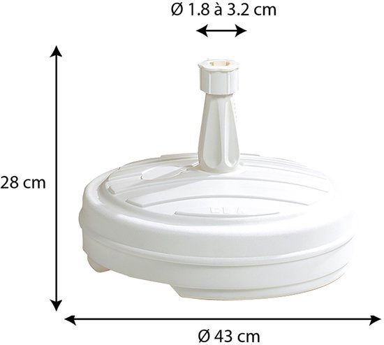 Pied de parasol Eda - Ø 42 cm - Plastique - Anthracite
