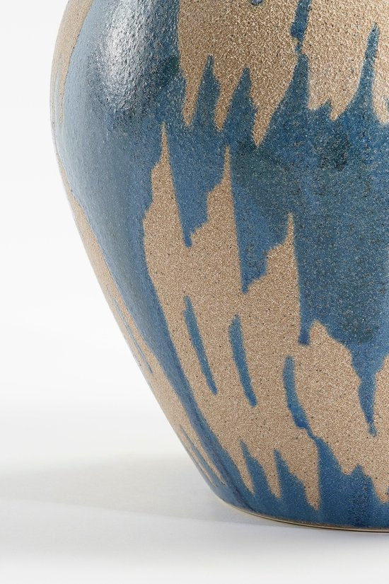 Mica Decorations Vase Caldo - L25 x L24 x H30 cm - Céramique - Bleu foncé