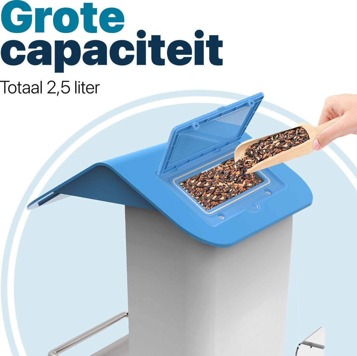 BOME - Mangeoire à oiseaux - Caméra et audio - Reconnaissance des oiseaux - Suspension de la mangeoire - Nourriture pour oiseaux