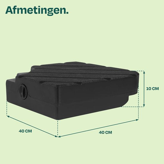 Dalles pour parasol VONROC - pour parasol suspendu - 40 x 40 cm – à remplir – lot de 4 pièces