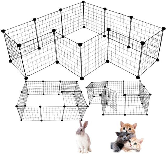 Enclos pour animaux Ceruzo 105 cm – Enclos pour chiots – Modulaire – Pour lapins et cochons d'Inde