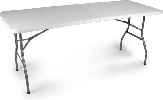 Table de camping pliable en plastique - Merkloos - 180x74x74cm - 6 personnes - Blanc