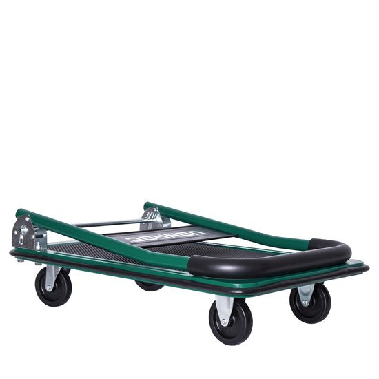 VONROC - TT502XX Chariot à plate-forme - Pliable - max 150kg - Vert - 73x47x82 cm
