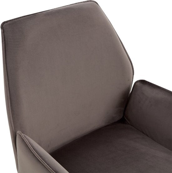 Chaise de salle à manger Jill Velvet Anthracite | Lot de 2
