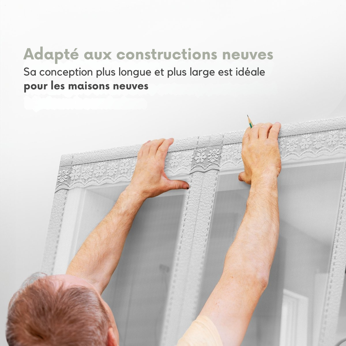 Rideau de Porte Deluxe O'DADDY FIBER - Moustiquaire Magnétique - Pour Nouvelles Constructions et Portes Standard - Installation Facile - 85x205 cm  - Moustiquaire Blanche