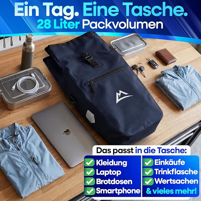 Porte-sacs pour vélo Nextcover en TPU (bleu)