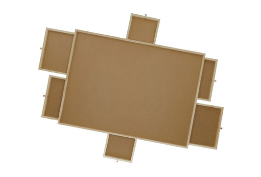 Plateau de puzzle H&C avec tiroirs de rangement pour 1500 pièces - Naturel - 87 x 66,7 x 4 cm