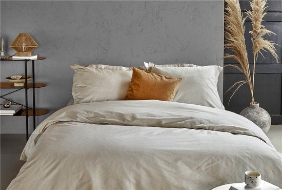 Walra Housse de couette Forever Cotton - 140x220 - 100% Percale de coton - Sand